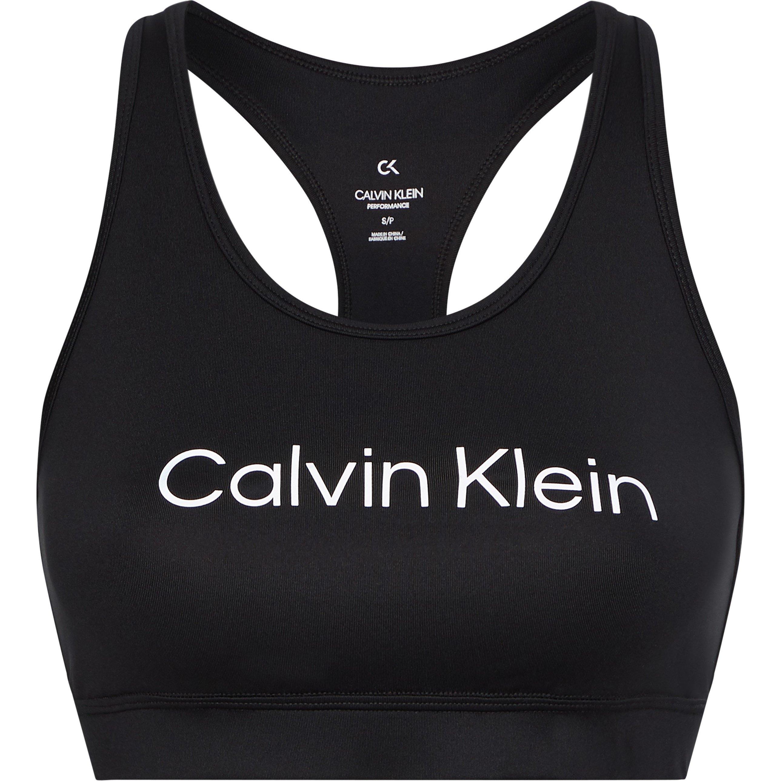 Calvin Klein Performance Logo Mid Bra Soutiens gorge de sport a impact moyen Sports Direct