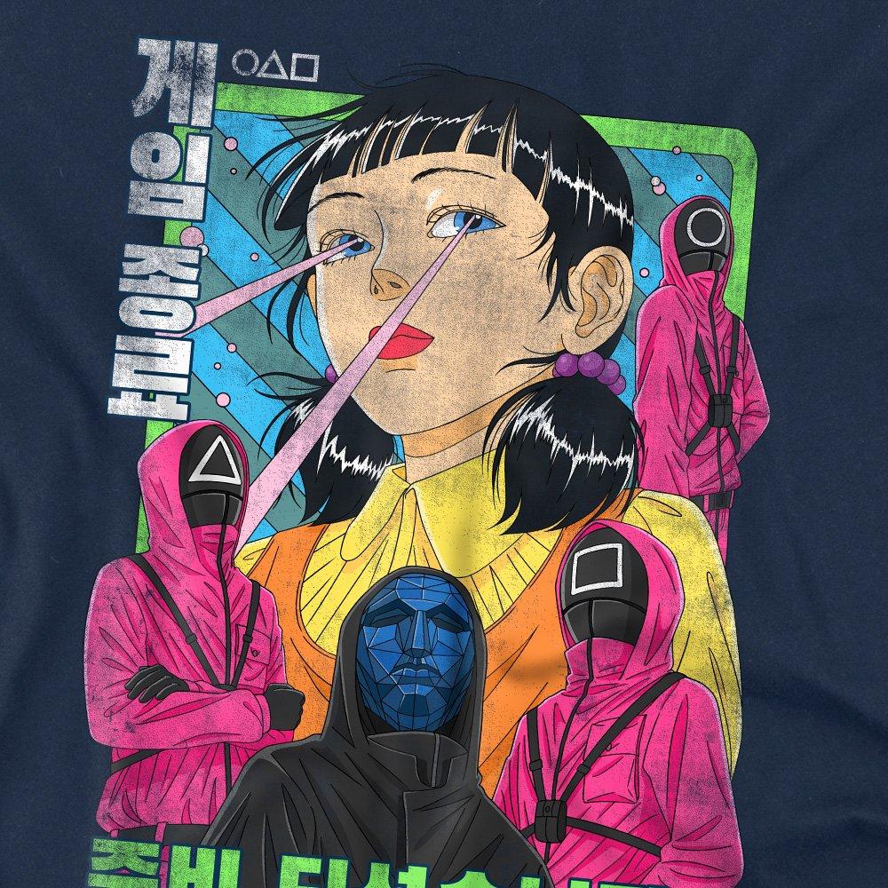 Navy - Squid Game - Squid Game Evil Group Anime T-Shirt Navy - 2