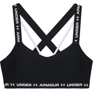 Black/White - Under Armour - Crossback Womens Sports Bra - 1