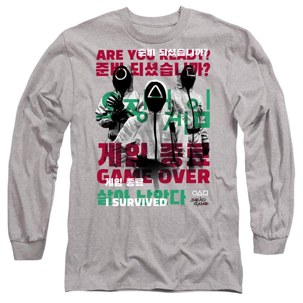 Squid Game SQUID GAME GAME OVER GUARDS OVERLAY Long Sleeve T-