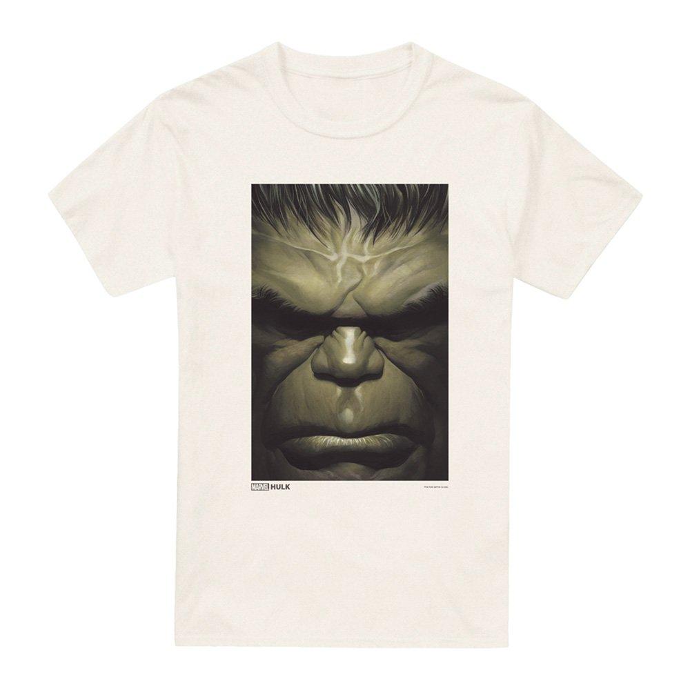 Natural - Hulk - Hulk Face Mens T-Shirt Natural - 4