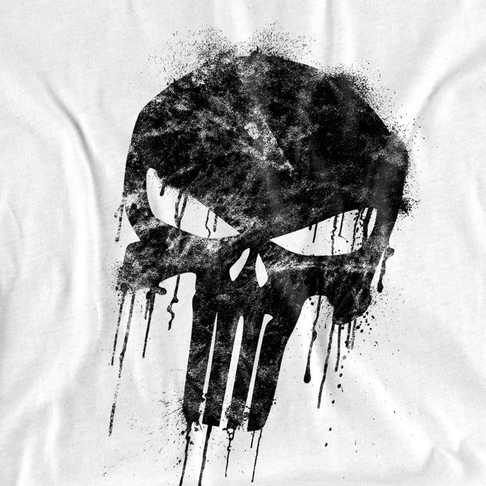 White - Punisher - Punisher Skull Cotton Mens T-Shirt White - 2