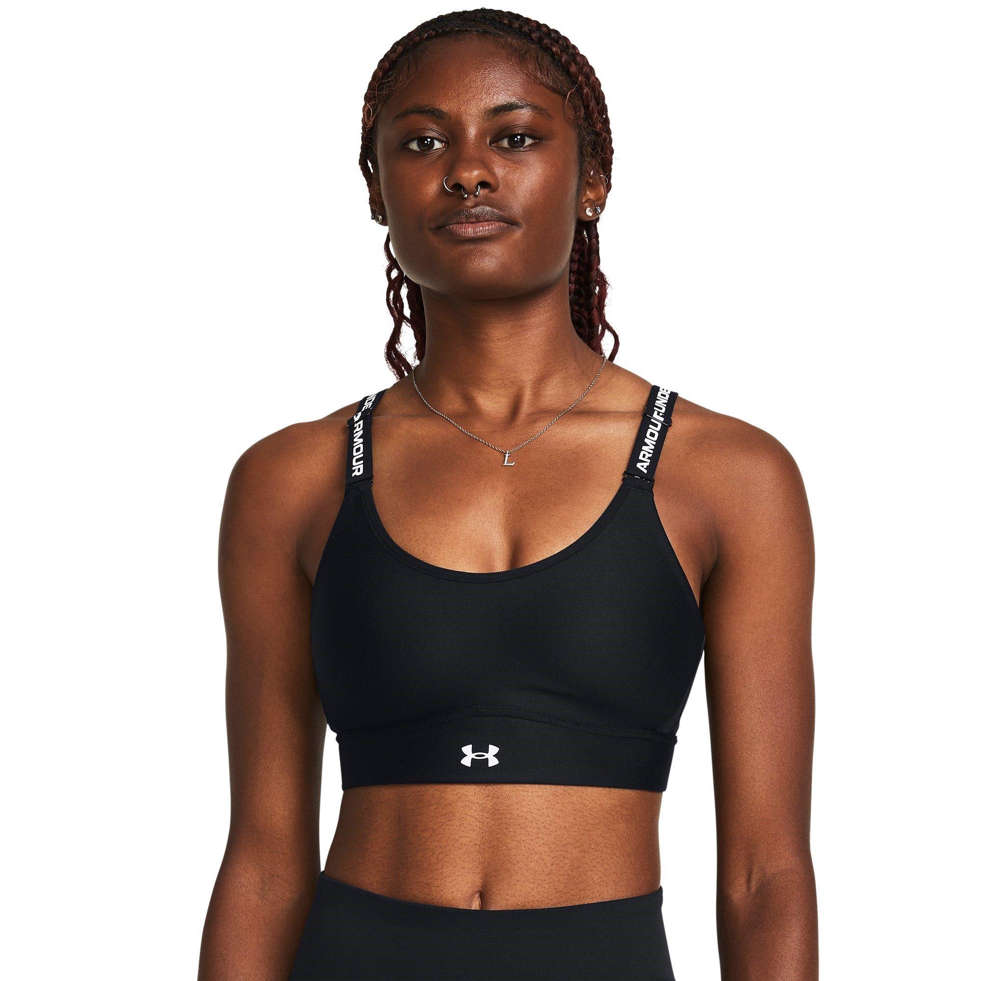 Black/White - Under Armour - Infinity 2.0 Mid Womens Sports Bra - 3