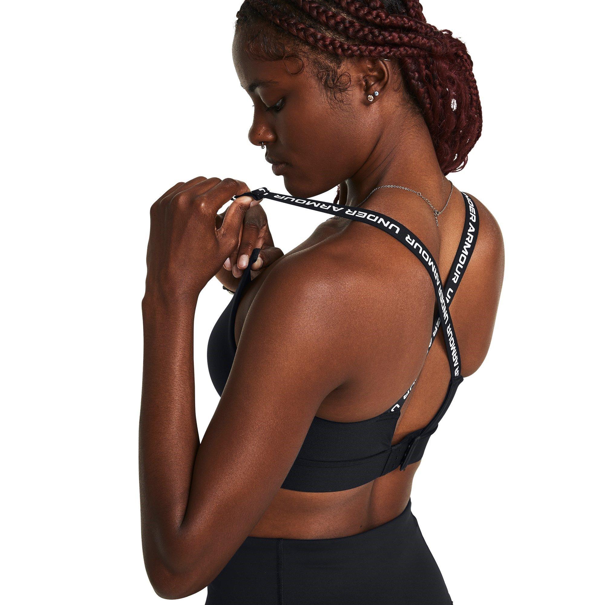Black/White - Under Armour - Infinity 2.0 Mid Womens Sports Bra - 5