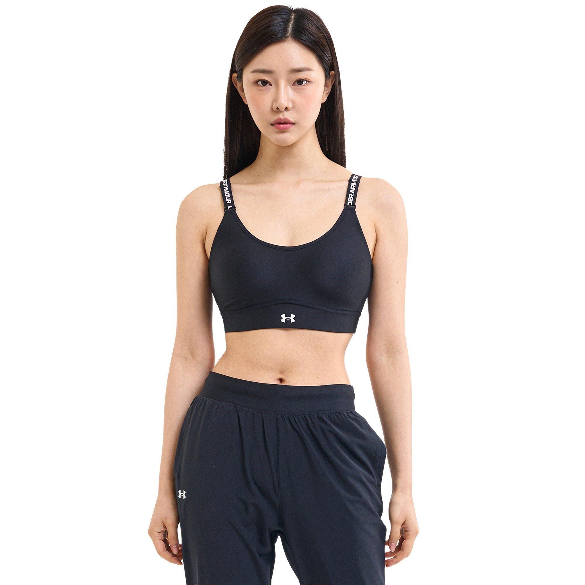 Black/White - Under Armour - Infinity 2.0 Mid Womens Sports Bra - 8
