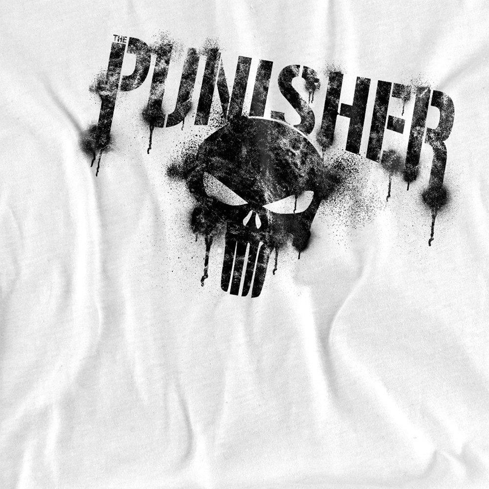 White - Punisher - Punisher Text Mens Mens T-Shirt White - 2