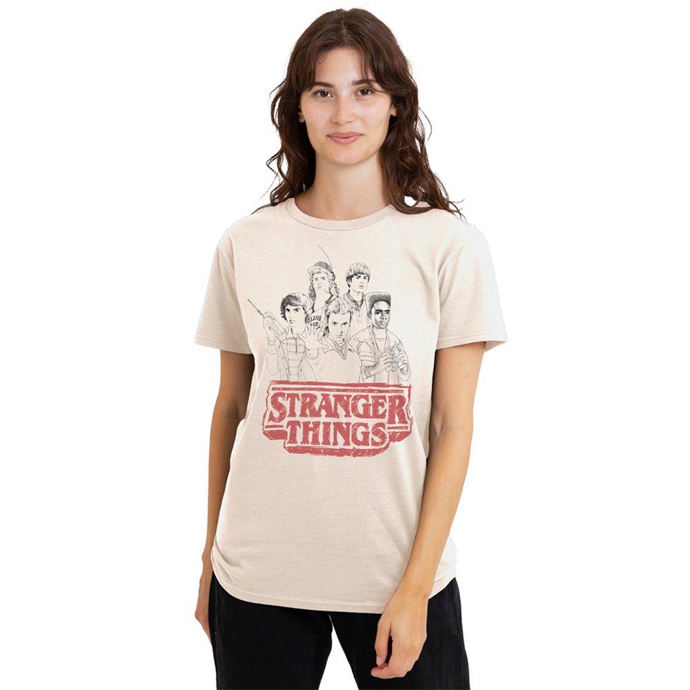 Stranger Things Stranger Things Sketch Group Logo T-Shirt Natural