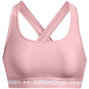 Pri.Pink/White - Under Armour - Mid Crossback Womens Sports Bra - 1