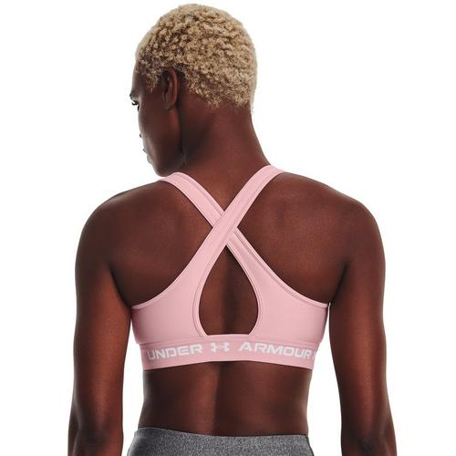 Pri.Pink/White - Under Armour - Mid Crossback Womens Sports Bra - 3