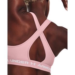 Pri.Pink/White - Under Armour - Mid Crossback Womens Sports Bra - 10
