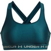 Tour.Teal/Green - Under Armour - Mid Crossback Womens Sports Bra - 1