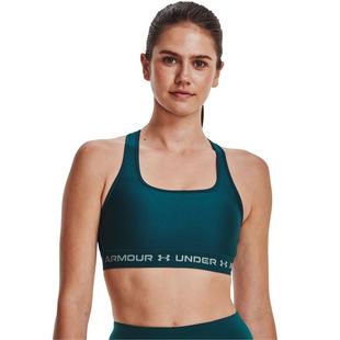Tour.Teal/Green - Under Armour - Mid Crossback Womens Sports Bra - 2