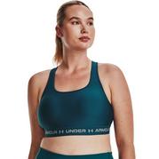 Tour.Teal/Green - Under Armour - Mid Crossback Womens Sports Bra - 8