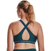 Tour.Teal/Green - Under Armour - Mid Crossback Womens Sports Bra - 9
