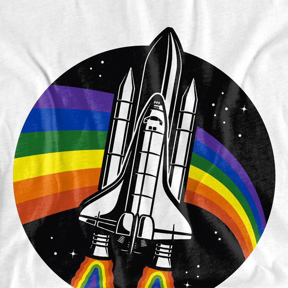 White - NASA - NASA Nasa Rainbow Cotton Mens T-Shirt White - 2