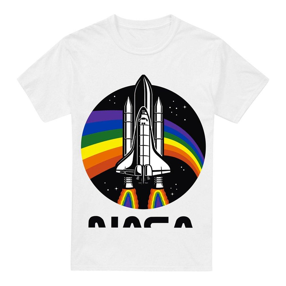 White - NASA - NASA Nasa Rainbow Cotton Mens T-Shirt White - 4