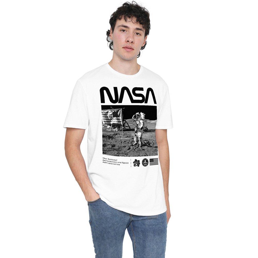 Nasa Men's Salute Cotton T-Shirt - White - L