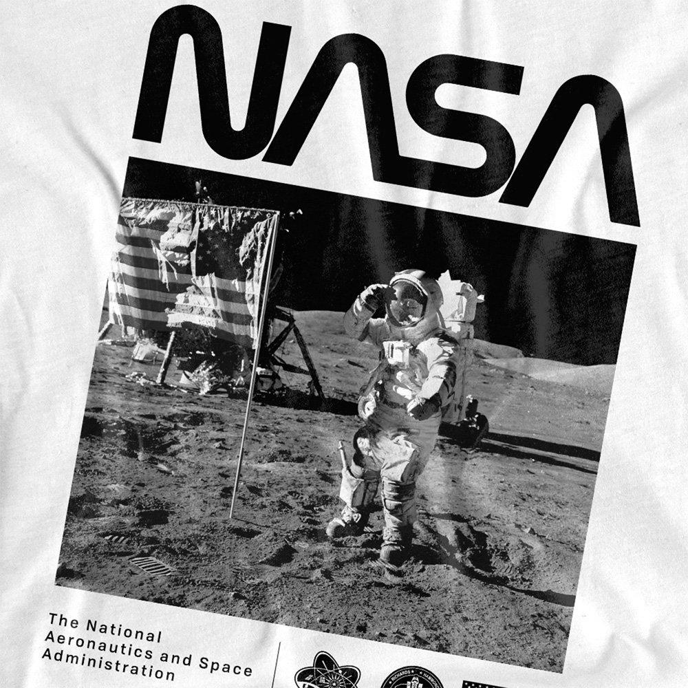 White - NASA - Salute Cotton T-shirt - 2