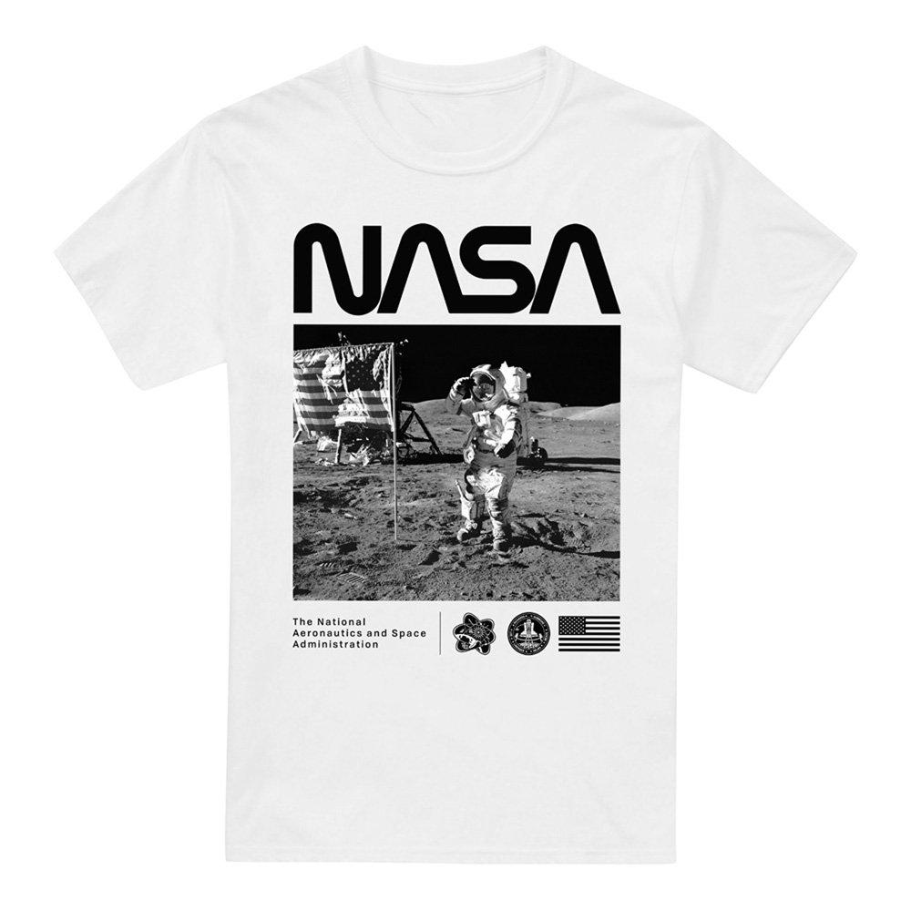 White - NASA - Salute Cotton T-shirt - 4
