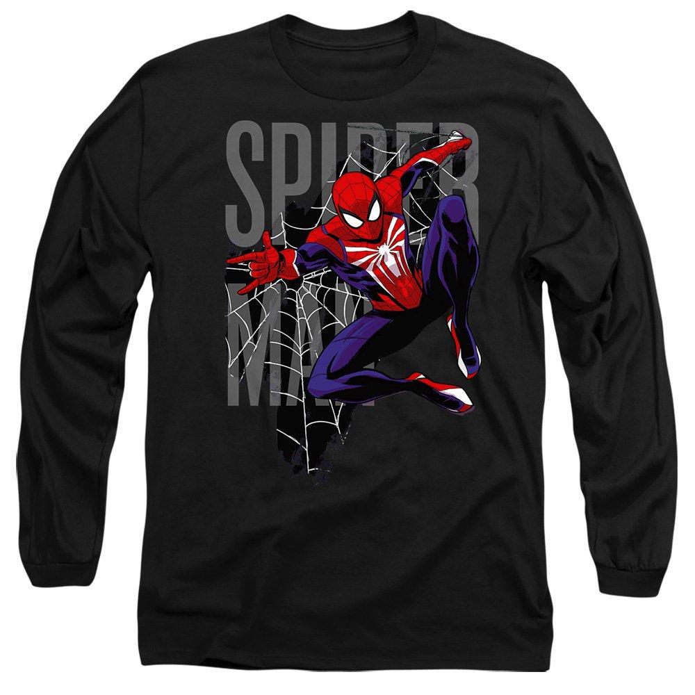 Black - Marvel - SpiderMan 2 Gamerverse Web Swing Long Sleeve T-Shi - 1