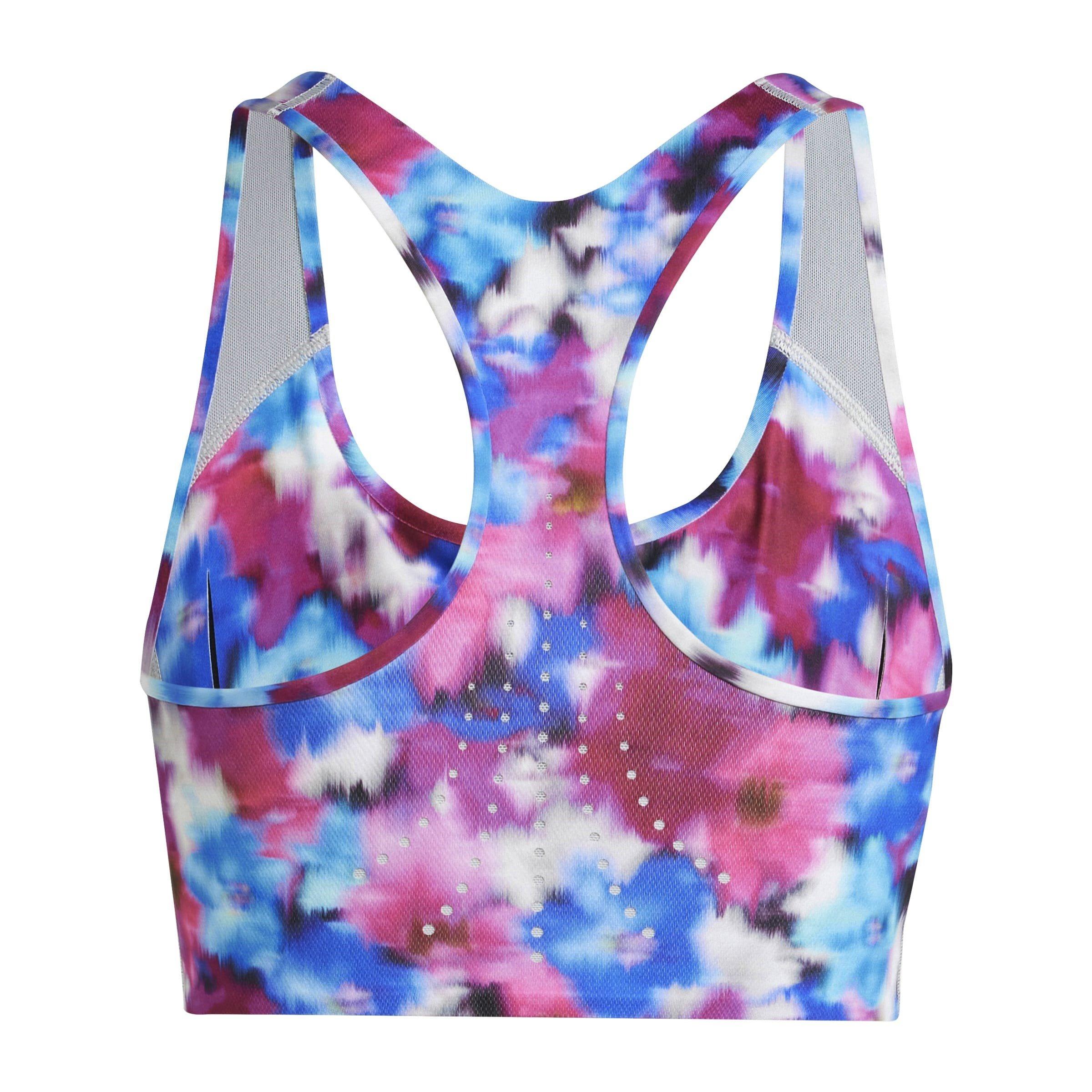 signal cyan - adidas by Stella McCartney - Women's Printed Medium Impact Sports Bra - 7