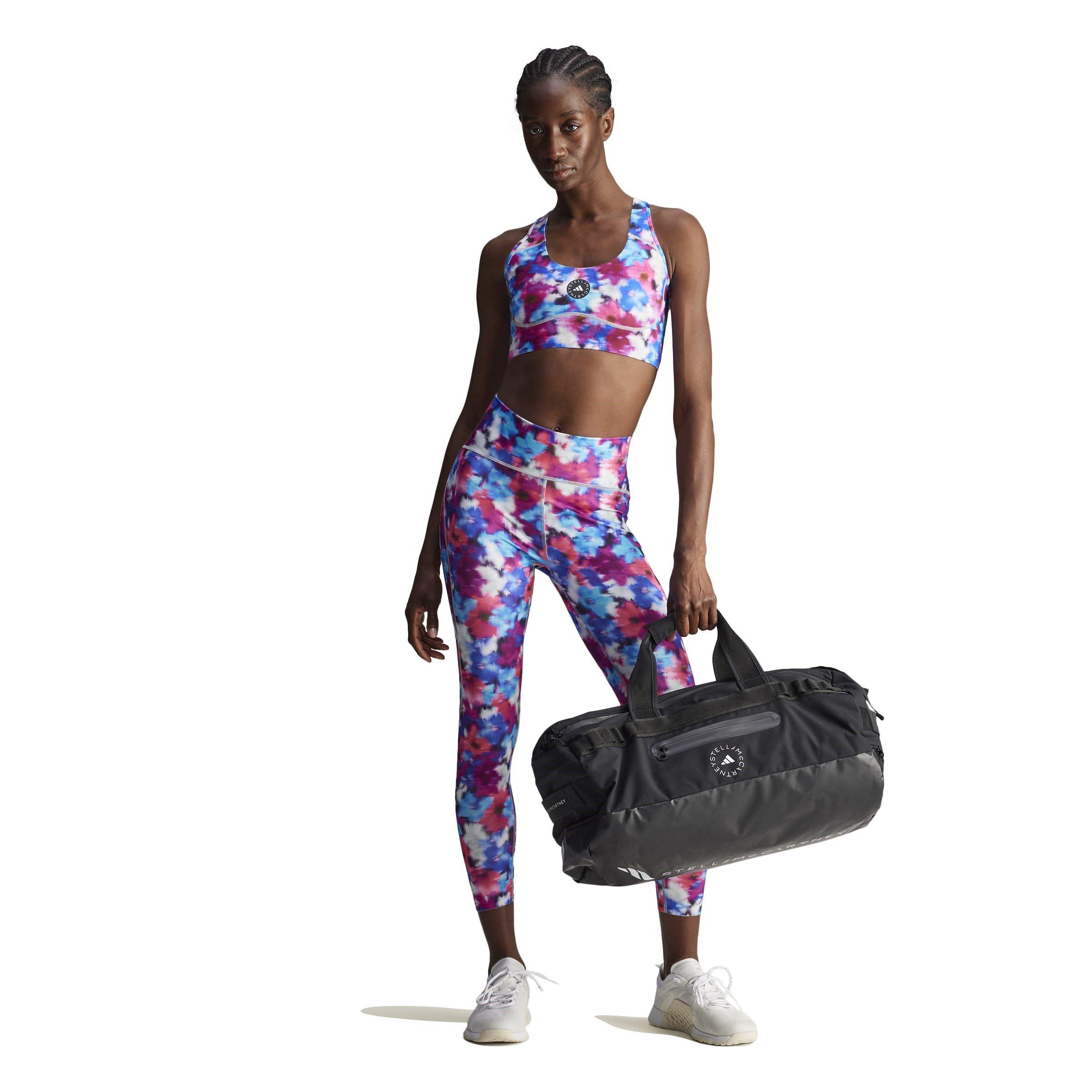 signal cyan - adidas by Stella McCartney - Women's Printed Medium Impact Sports Bra - 3