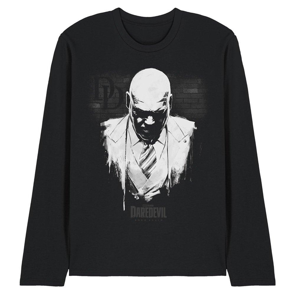 Black - Marvel - Daredevil Mayor Fisk Kingpin Paint Long Sleeve T S - 1