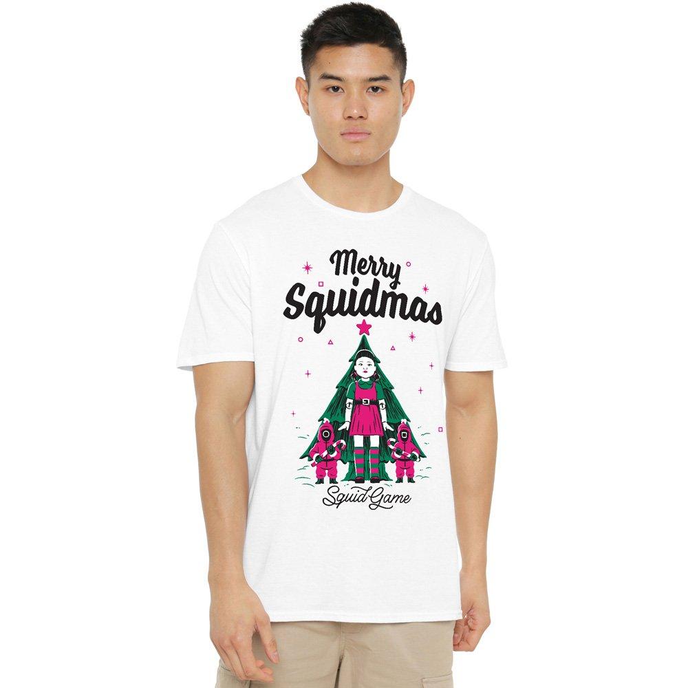 Squid Game Squid Game Merry Squidmas Mens T-Shirt White
