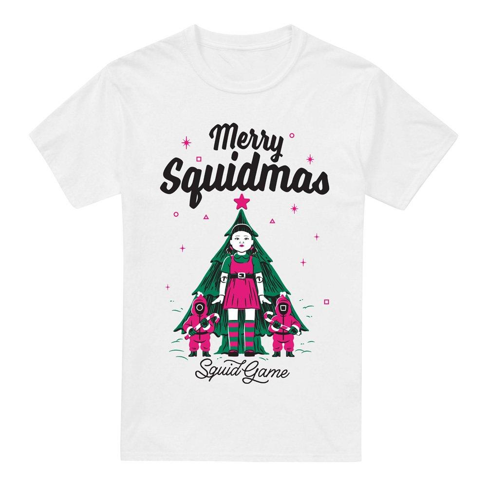 White - Squid Game - Squid Game Merry Squidmas Mens T-Shirt White - 4