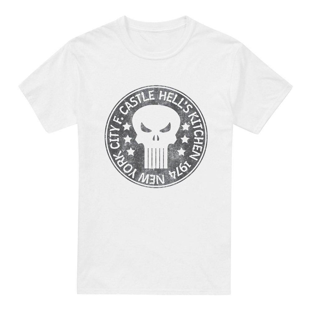White - Punisher - Punisher Castle Mens T-Shirt White - 4