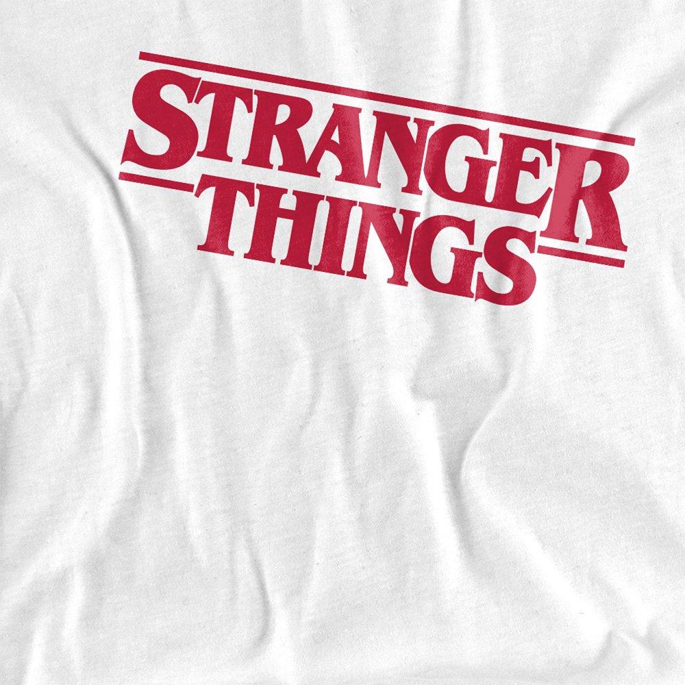White - Stranger Things - Stranger Things Main Logo Ladies T Shirt White - 2