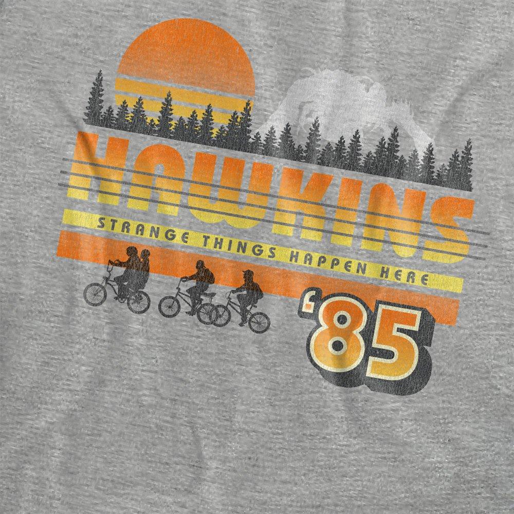 Grey - Stranger Things - Stranger Things Hawkins Retro 85 Ladies T Shirt A - 2