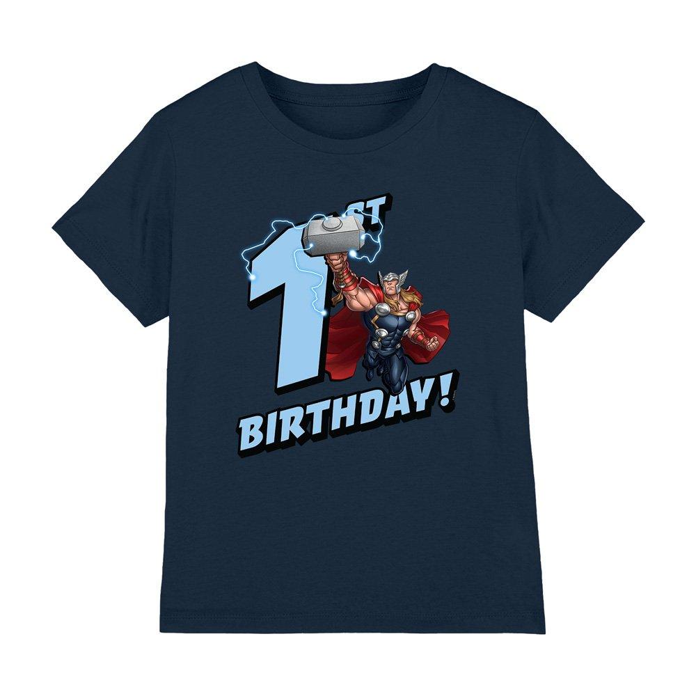 Navy - Thor - Thor Birthday 1 Kids T-Shirt Navy - 1