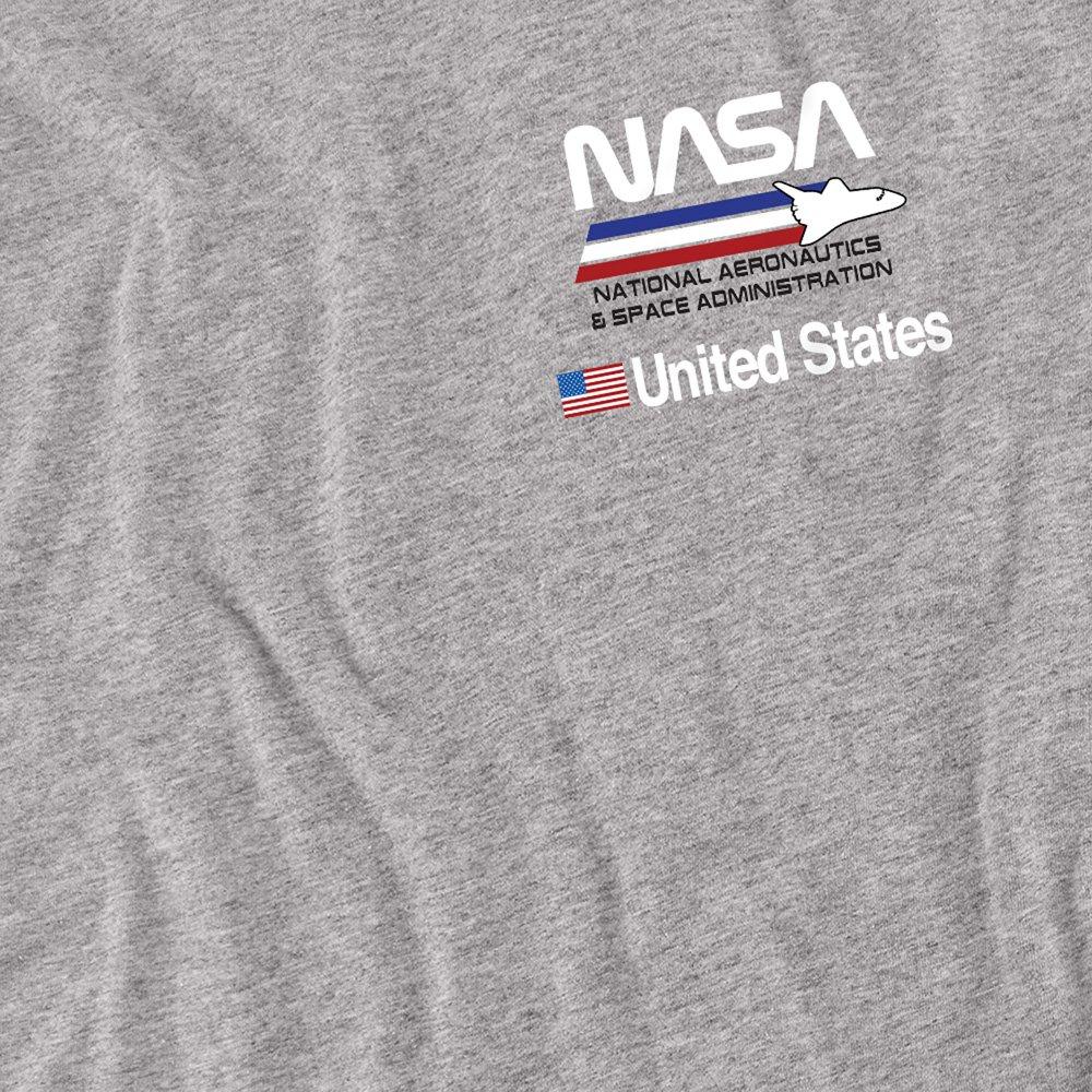 Grey - NASA - NASA Plane Aeronautics Cotton Mens T-Shirt Grey - 2
