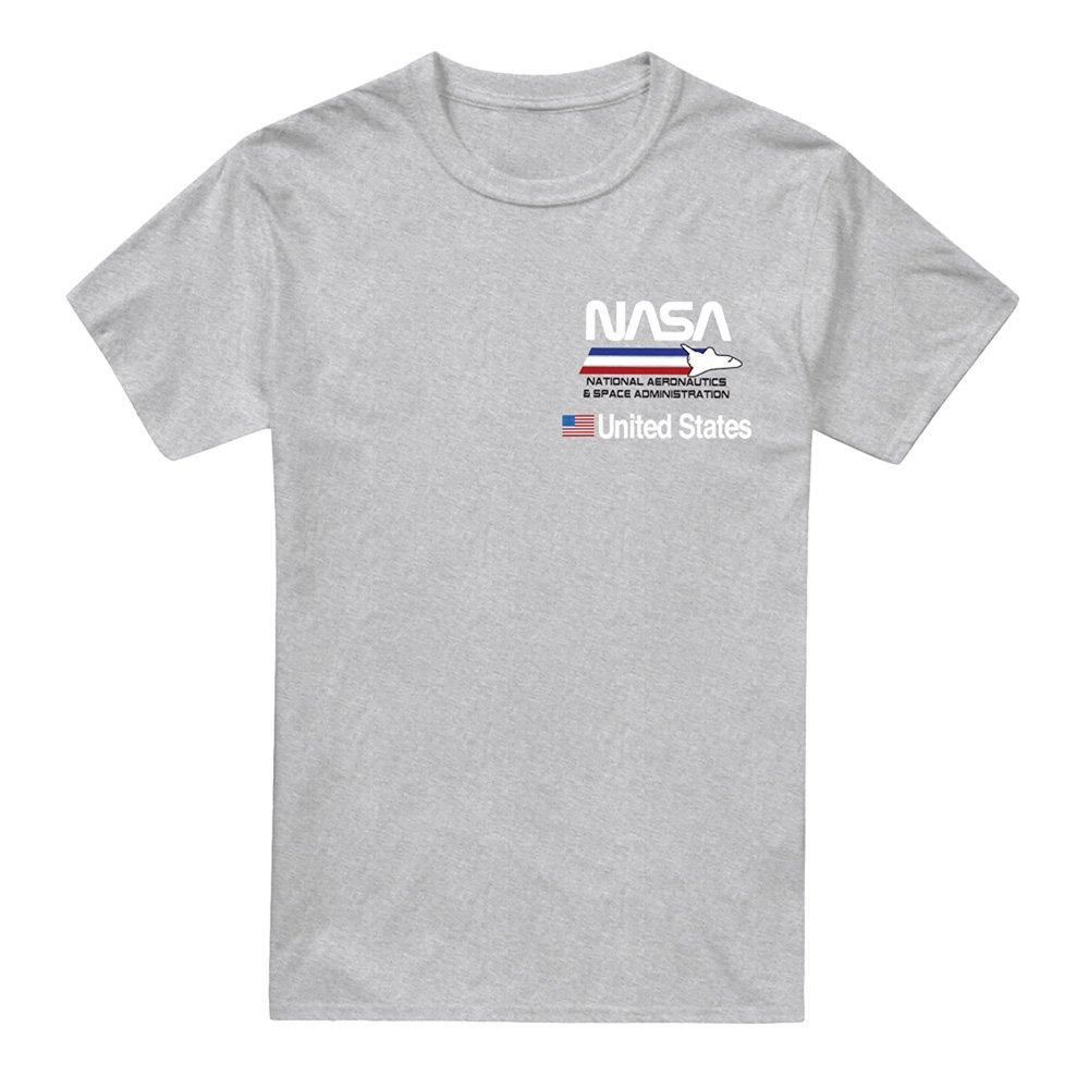Grey - NASA - NASA Plane Aeronautics Cotton Mens T-Shirt Grey - 4