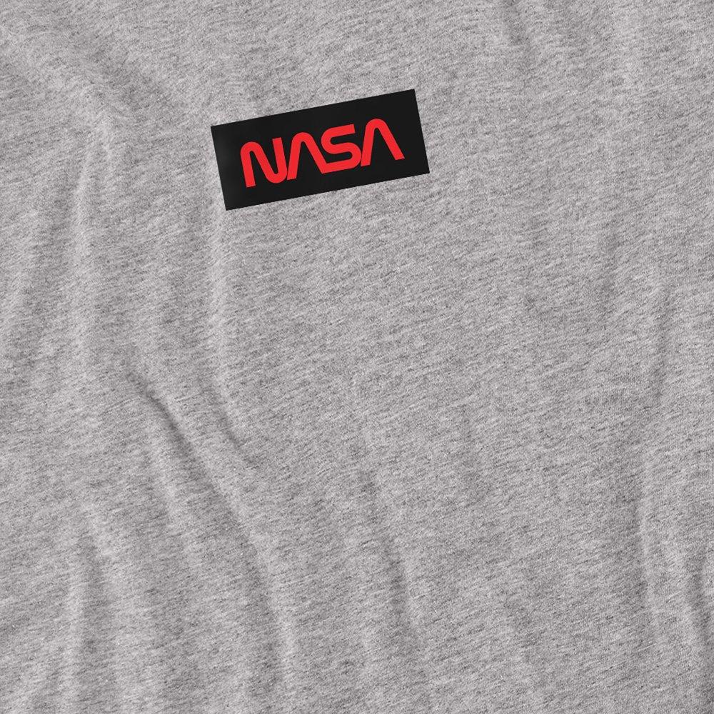 Grey - NASA - NASA Box Logo Cotton Mens T-Shirt Grey - 2