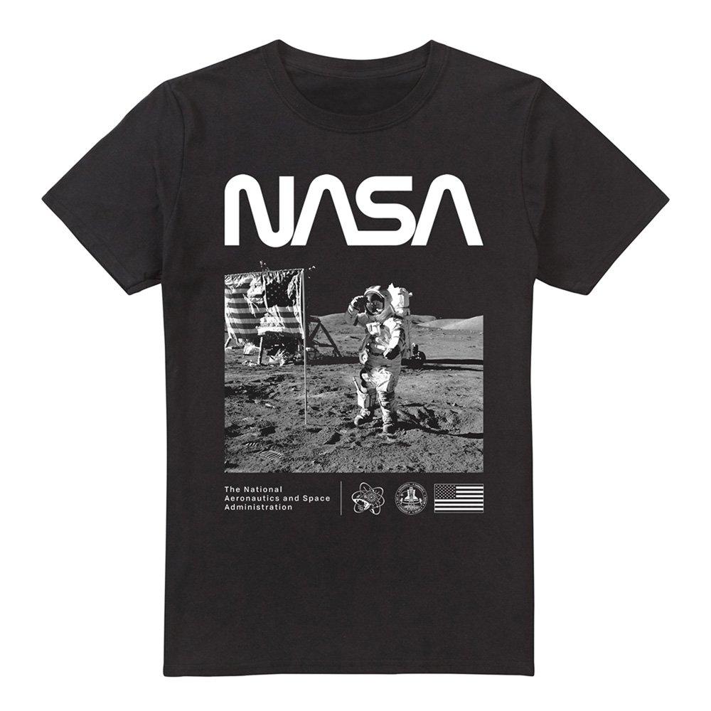 Black - NASA - Salute Cotton T-shirt - 4