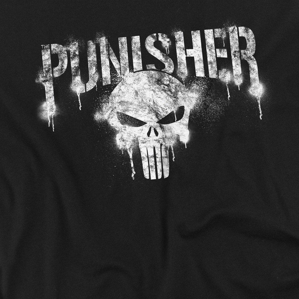 Black - Punisher - Punisher Text Cotton Mens T-Shirt Black - 2