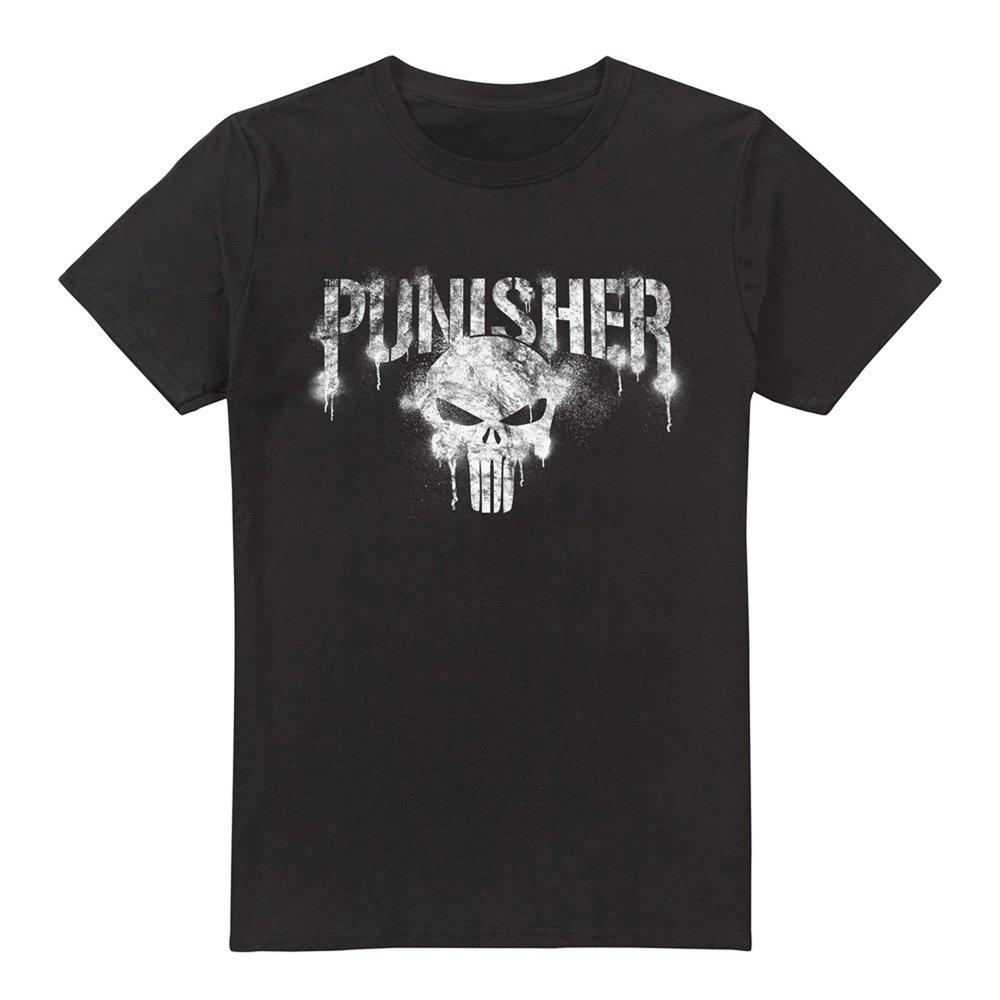 Black - Punisher - Punisher Text Cotton Mens T-Shirt Black - 4