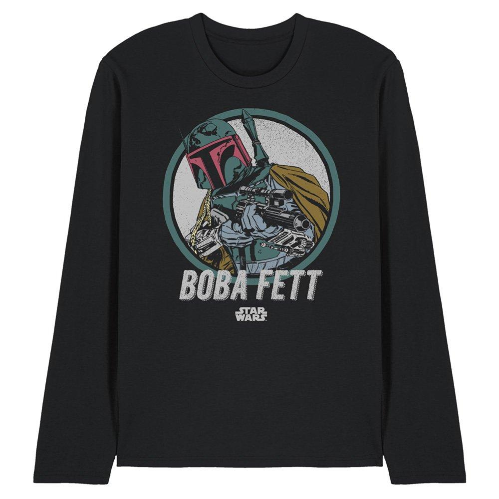 Black - Star Wars - Retro Boba Long Sleeve T-Shirt - 1