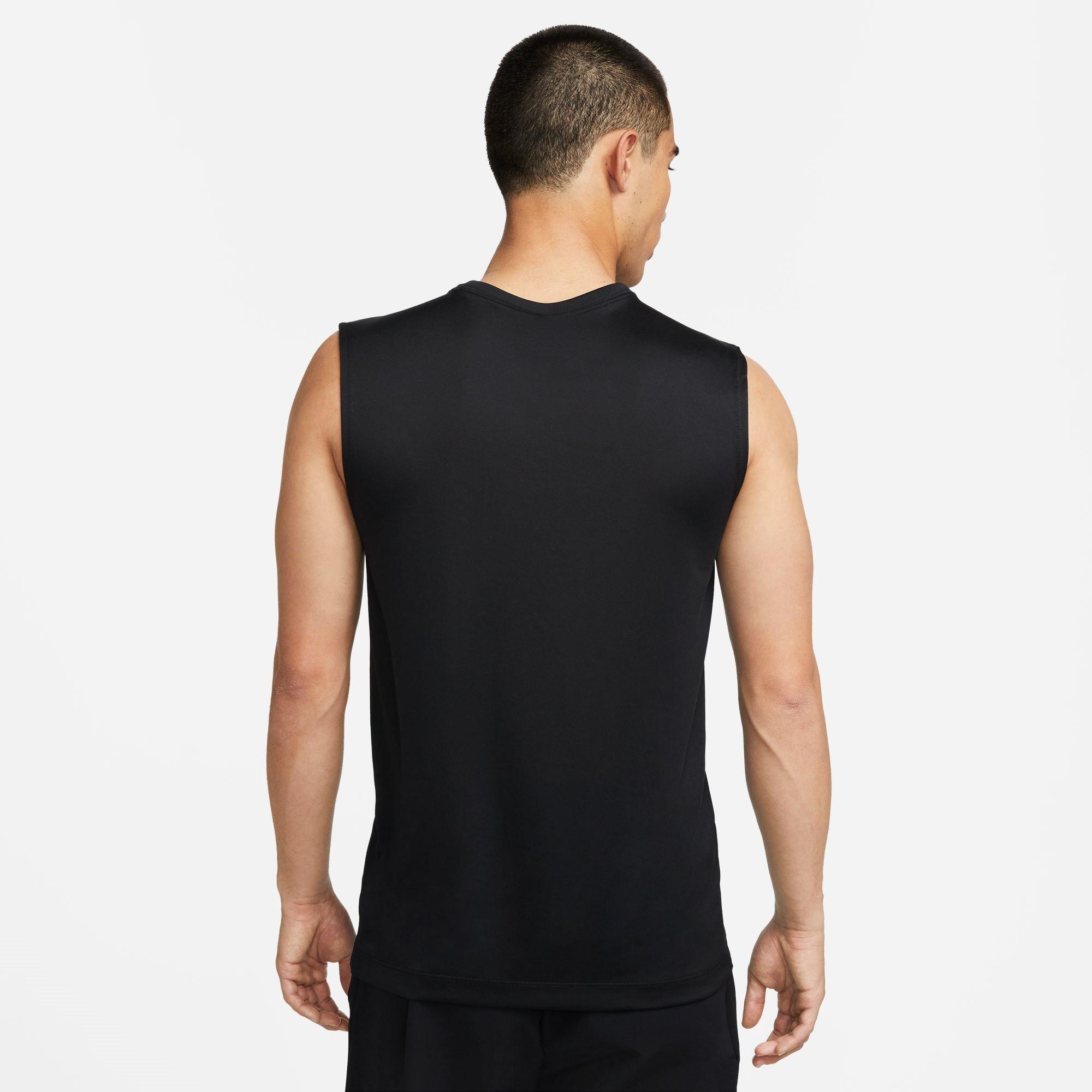 Blk/M.Silver - Nike - Dri FIT Legend Mens Sleeveless Performance T Shirt - 2