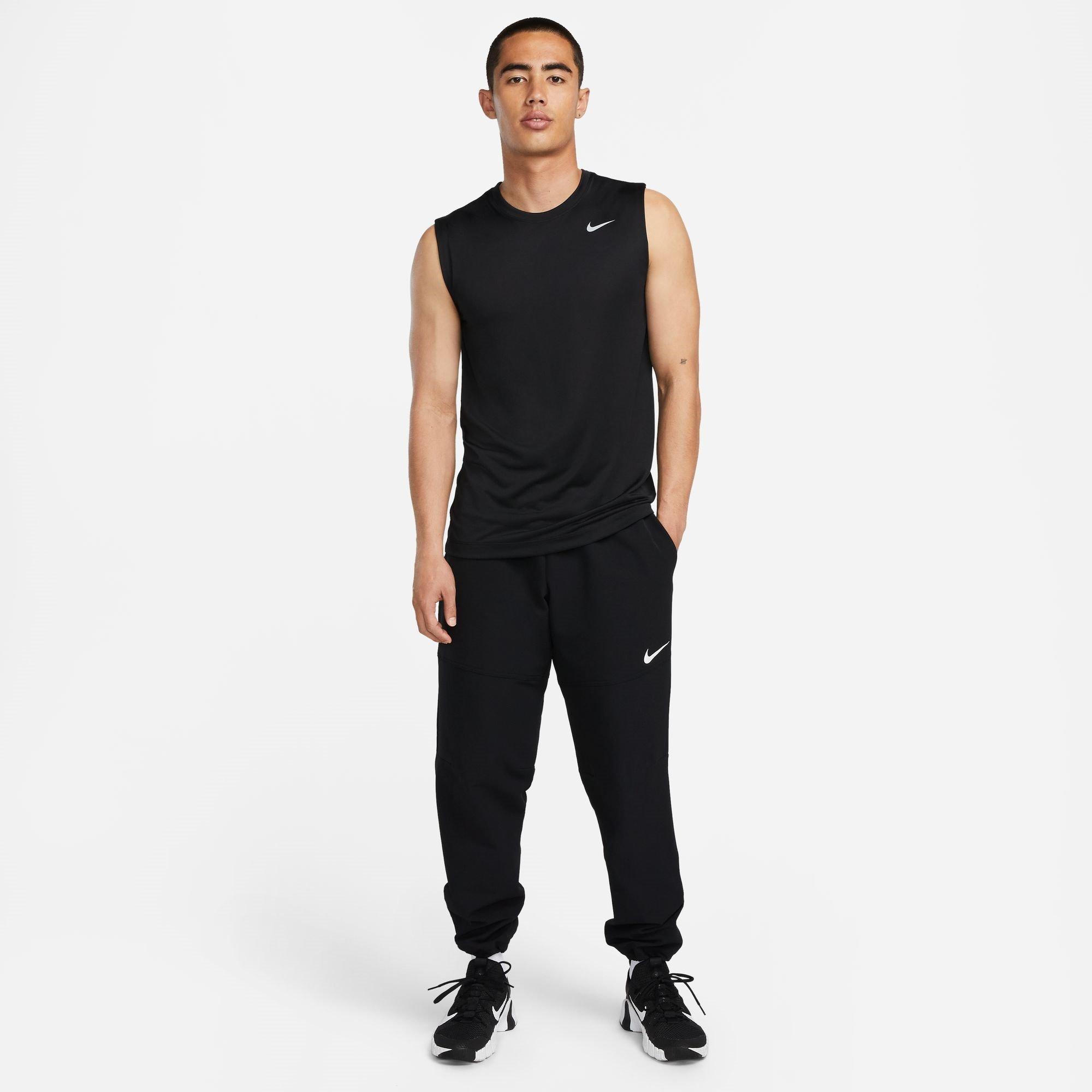 Blk/M.Silver - Nike - Dri FIT Legend Mens Sleeveless Performance T Shirt - 4
