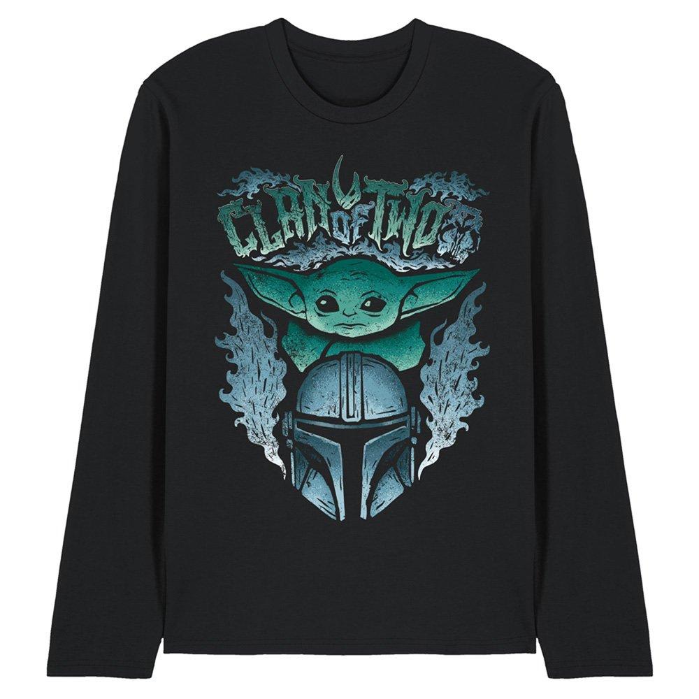 Black - Star Wars - The Mandalorian Clan Of Two Metal Band Long Sleeve - 1