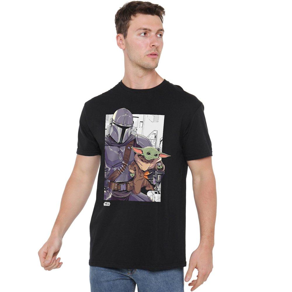 Black - Star Wars - The Mandalorian Star Wars Mandalorian Duo Unisex T - 1