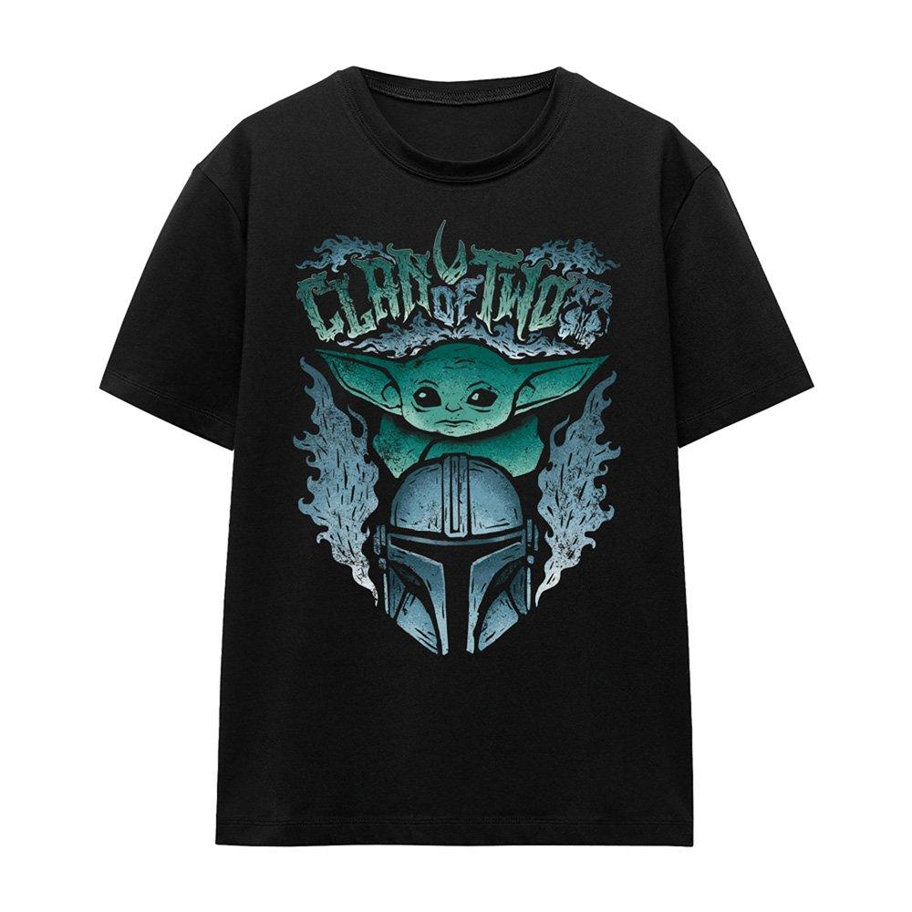 Black - Star Wars - The Mandalorian Clan Of Two Metal Band T-Shirt Bl - 4