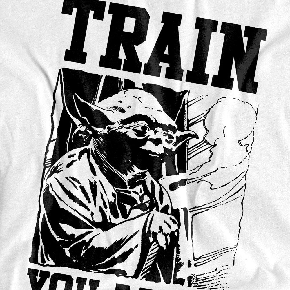 White - Star Wars - Star Wars Yoda Train Cotton Mens T-Shirt White - 2