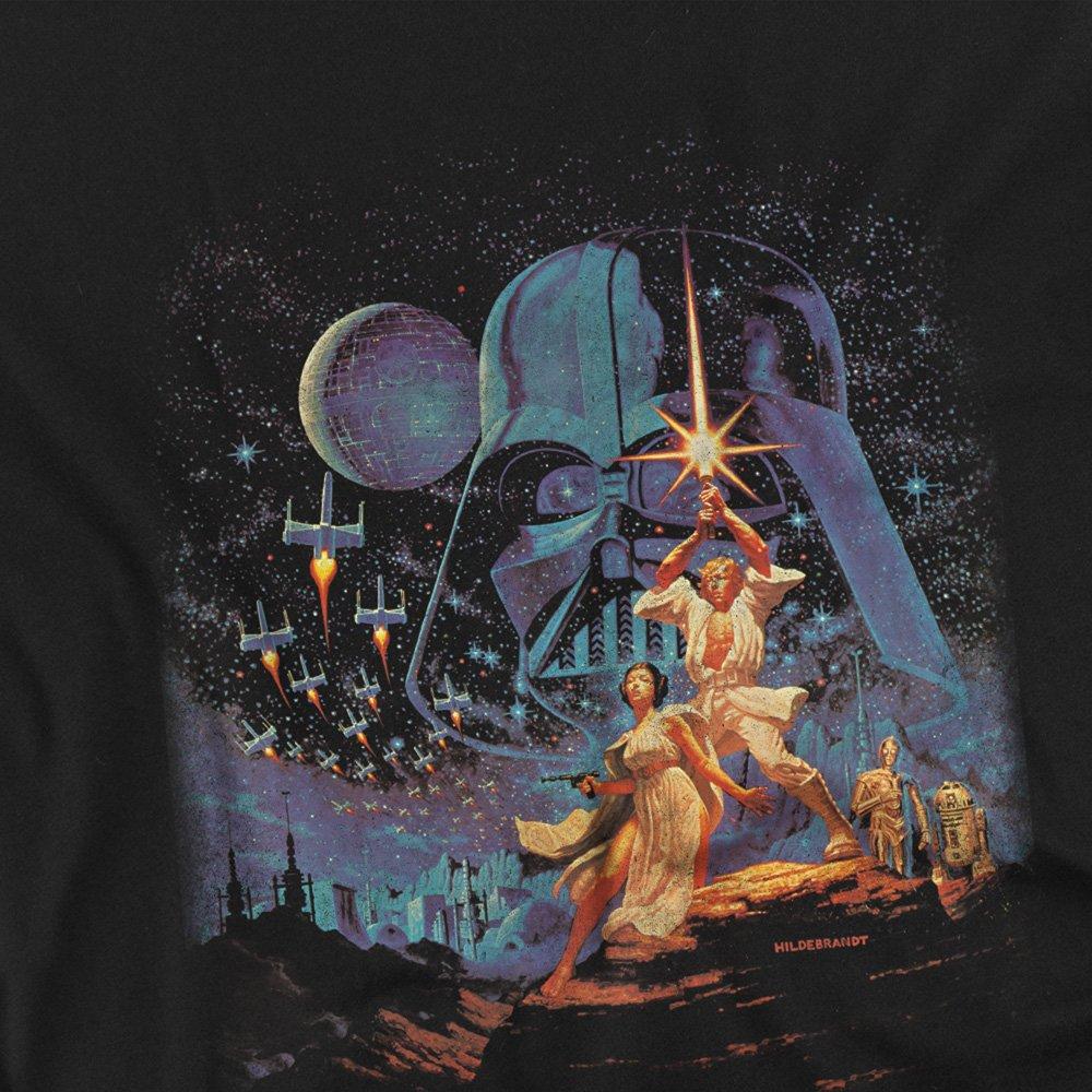 Black - Star Wars - Star Wars Retro Poster Cotton Mens T-Shirt Black - 2