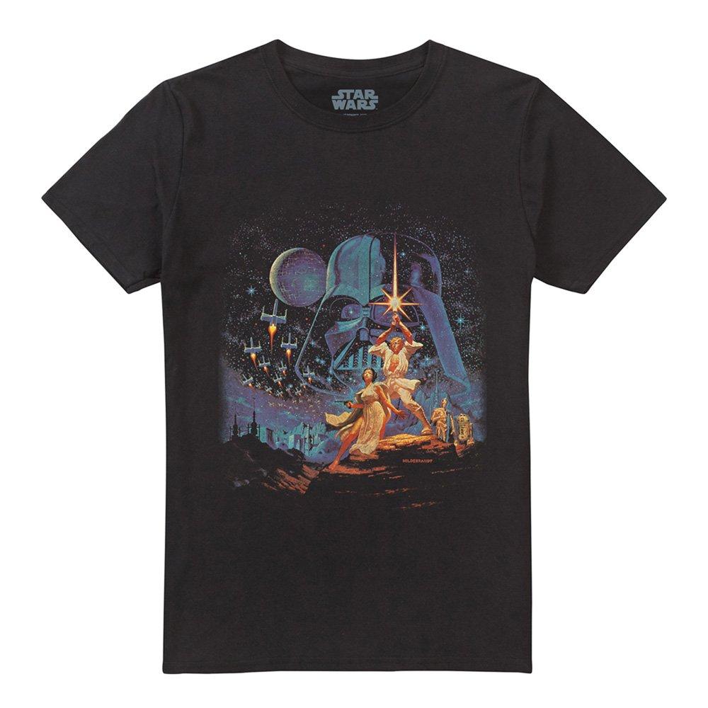 Black - Star Wars - Star Wars Retro Poster Cotton Mens T-Shirt Black - 4