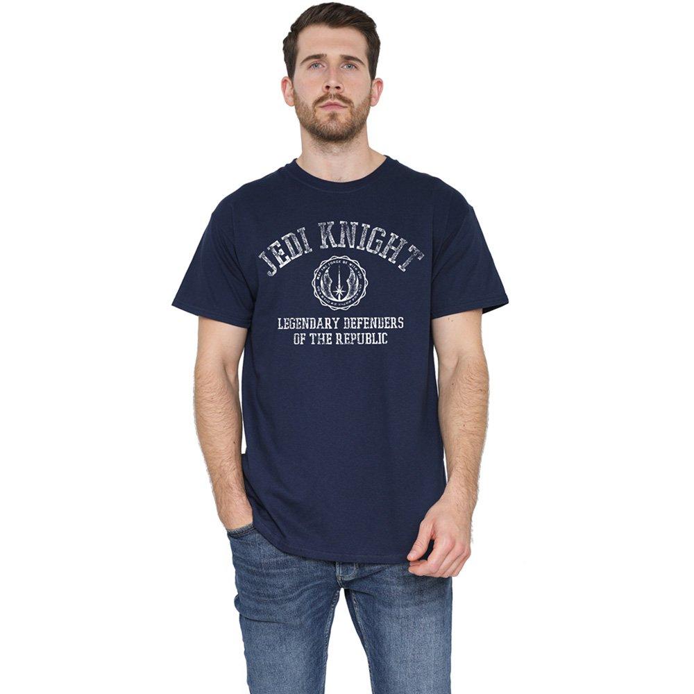 Navy - Star Wars - Star Wars Jedi Knight Collegiate Cotton Mens T-Shi - 1