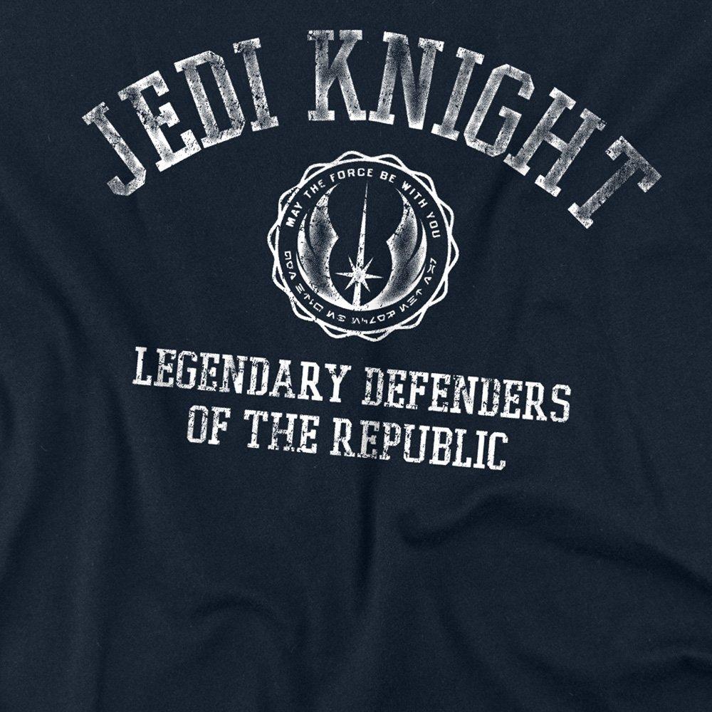 Navy - Star Wars - Star Wars Jedi Knight Collegiate Cotton Mens T-Shi - 2